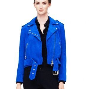 Club Monaco Suede Blue Jacket